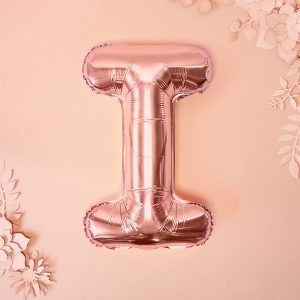 Foil Balloon Letter ''I'', 35cm, rose gold