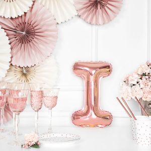 Foil Balloon Letter ''I'', 35cm, rose gold