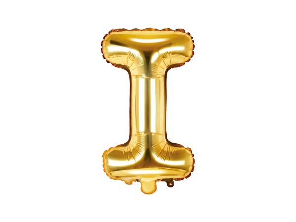 Foil Balloon Letter ''I'', 35cm, gold