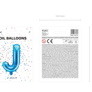 Foil Balloon Letter ''J'', 35cm, blue