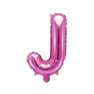 Foil Balloon Letter ''J'', 35cm, dark pink