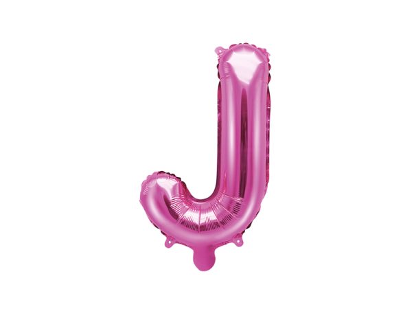 Foil Balloon Letter ''J'', 35cm, dark pink