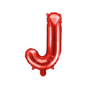 Foil Balloon Letter ''J'', 35cm, red
