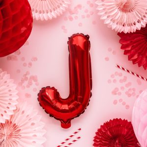 Foil Balloon Letter ''J'', 35cm, red
