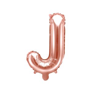 Foil Balloon Letter ''J'', 35cm, rose gold
