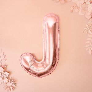 Foil Balloon Letter ''J'', 35cm, rose gold