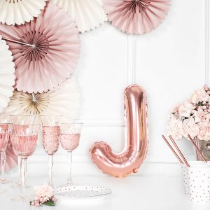 Foil Balloon Letter ''J'', 35cm, rose gold