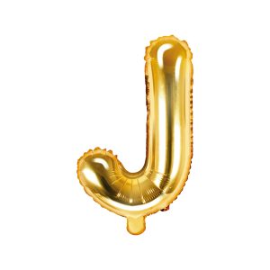 Foil Balloon Letter ''J'', 35cm, gold