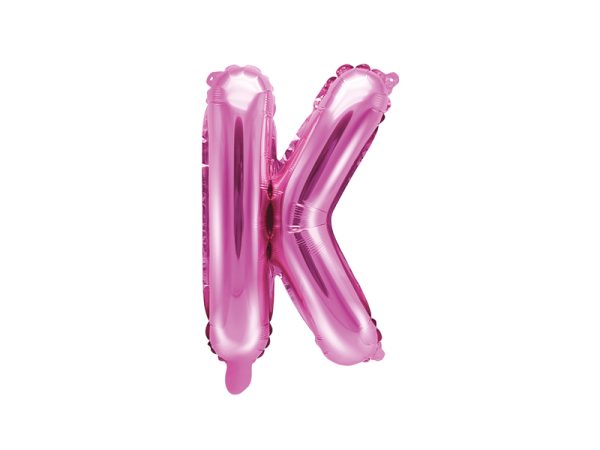 Foil Balloon Letter ''K'', 35cm, dark pink