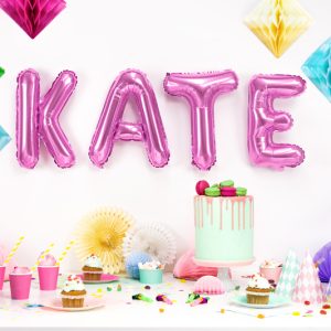 Foil Balloon Letter ''K'', 35cm, dark pink