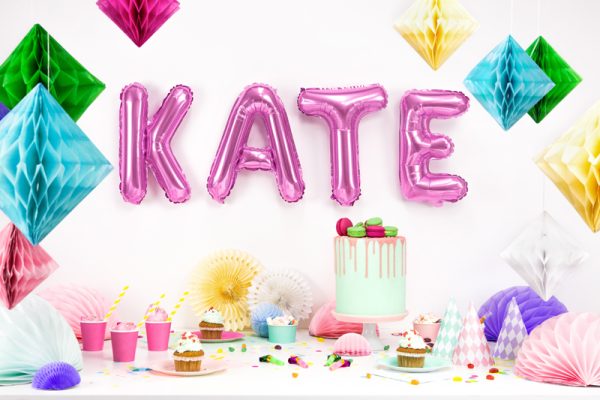 Foil Balloon Letter ''K'', 35cm, dark pink