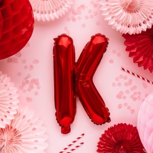 Foil Balloon Letter ''K'', 35cm, red