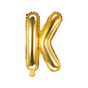 Foil Balloon Letter ''K'', 35cm, gold