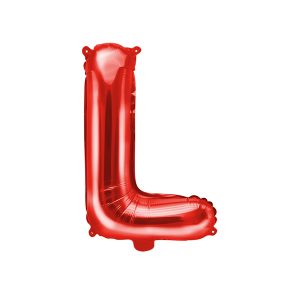 Foil Balloon Letter ''L'', 35cm, red