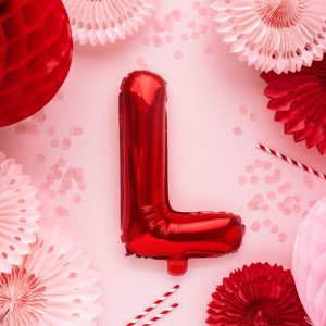 Foil Balloon Letter ''L'', 35cm, red
