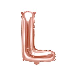 Foil Balloon Letter ''L'', 35cm, rose gold