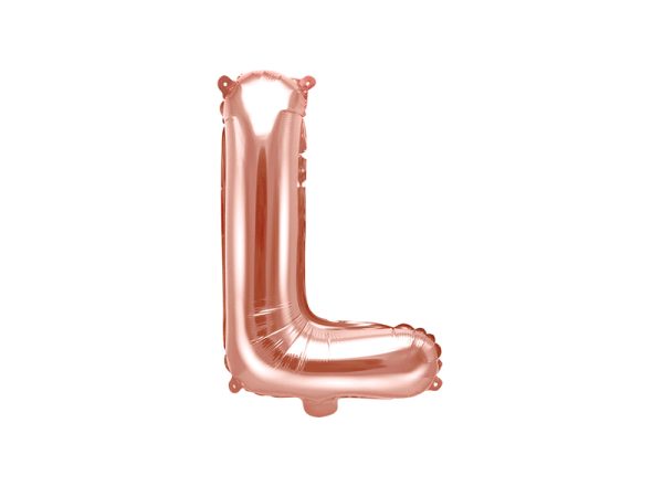 Foil Balloon Letter ''L'', 35cm, rose gold