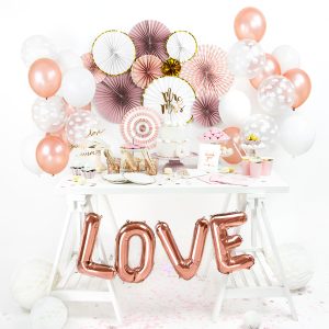 Foil Balloon Letter ''L'', 35cm, rose gold