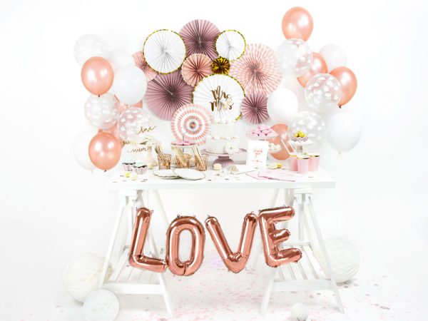 Foil Balloon Letter ''L'', 35cm, rose gold