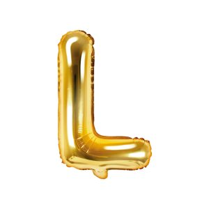 Foil Balloon Letter ''L'', 35cm, gold