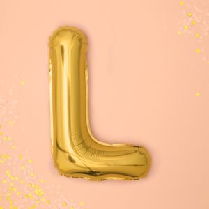 Foil Balloon Letter ''L'', 35cm, gold
