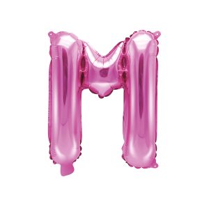 Foil Balloon Letter ''M'', 35cm, dark pink