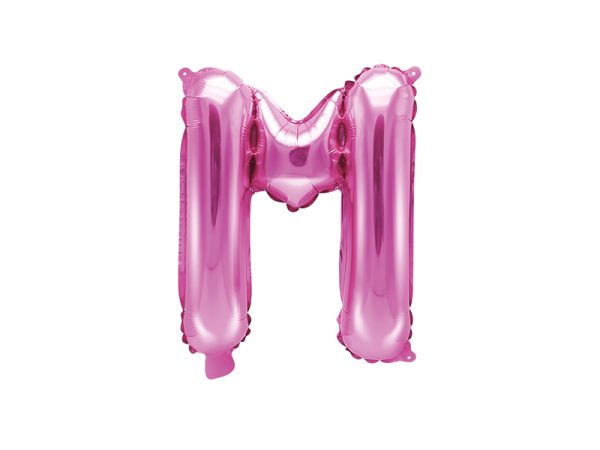 Foil Balloon Letter ''M'', 35cm, dark pink