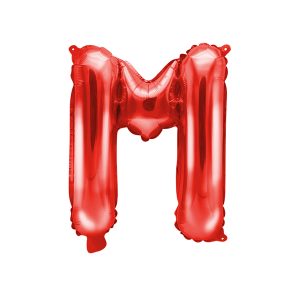 Foil Balloon Letter ''M'', 35cm, red