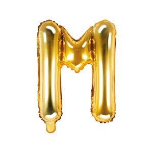 Foil Balloon Letter ''M'', 35cm, gold