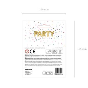 Foil Balloon Letter ''M'', 35cm, gold