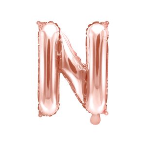 Foil Balloon Letter ''N'', 35cm, rose gold