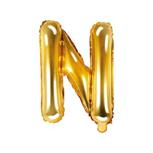 Foil Balloon Letter ''N'', 35cm, gold