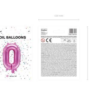 Foil Balloon Letter ''O'', 35cm, dark pink