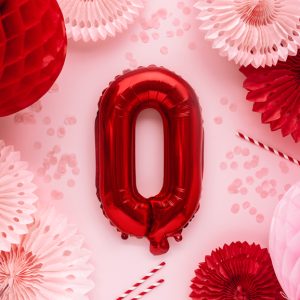 Foil Balloon Letter ''O'', 35cm, red