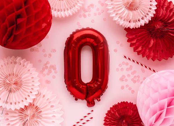 Foil Balloon Letter ''O'', 35cm, red
