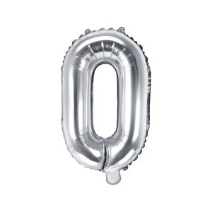 Foil Balloon Letter ''O'', 35cm, silver
