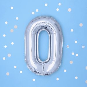 Foil Balloon Letter ''O'', 35cm, silver