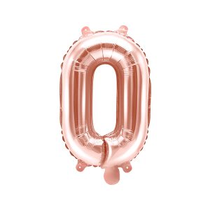 Foil Balloon Letter ''O'', 35cm, rose gold