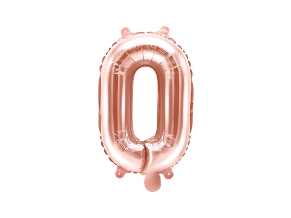 Foil Balloon Letter ''O'', 35cm, rose gold