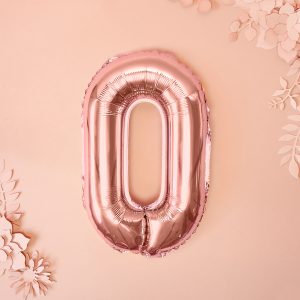 Foil Balloon Letter ''O'', 35cm, rose gold