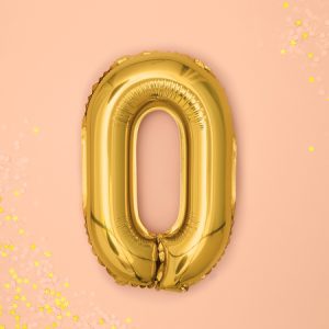 Foil Balloon Letter ''O'', 35cm, gold