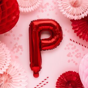 Foil Balloon Letter ''P'', 35cm, red