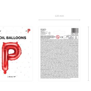 Foil Balloon Letter ''P'', 35cm, red