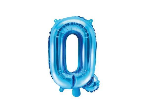 Foil Balloon Letter ''Q'', 35cm, blue