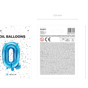 Foil Balloon Letter ''Q'', 35cm, blue