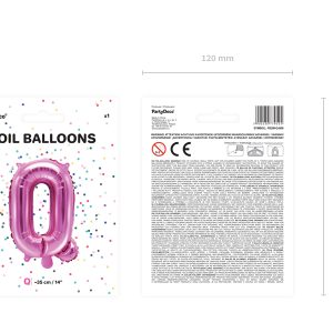Foil Balloon Letter ''Q'', 35cm, dark pink