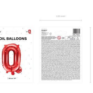 Foil Balloon Letter ''Q'', 35cm, red
