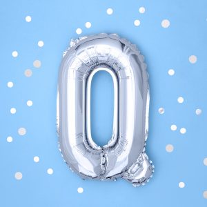 Foil Balloon Letter ''Q'', 35cm, silver