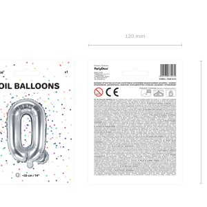 Foil Balloon Letter ''Q'', 35cm, silver