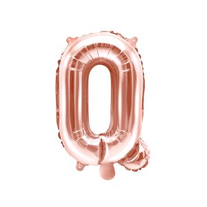 Foil Balloon Letter ''Q'', 35cm, rose gold